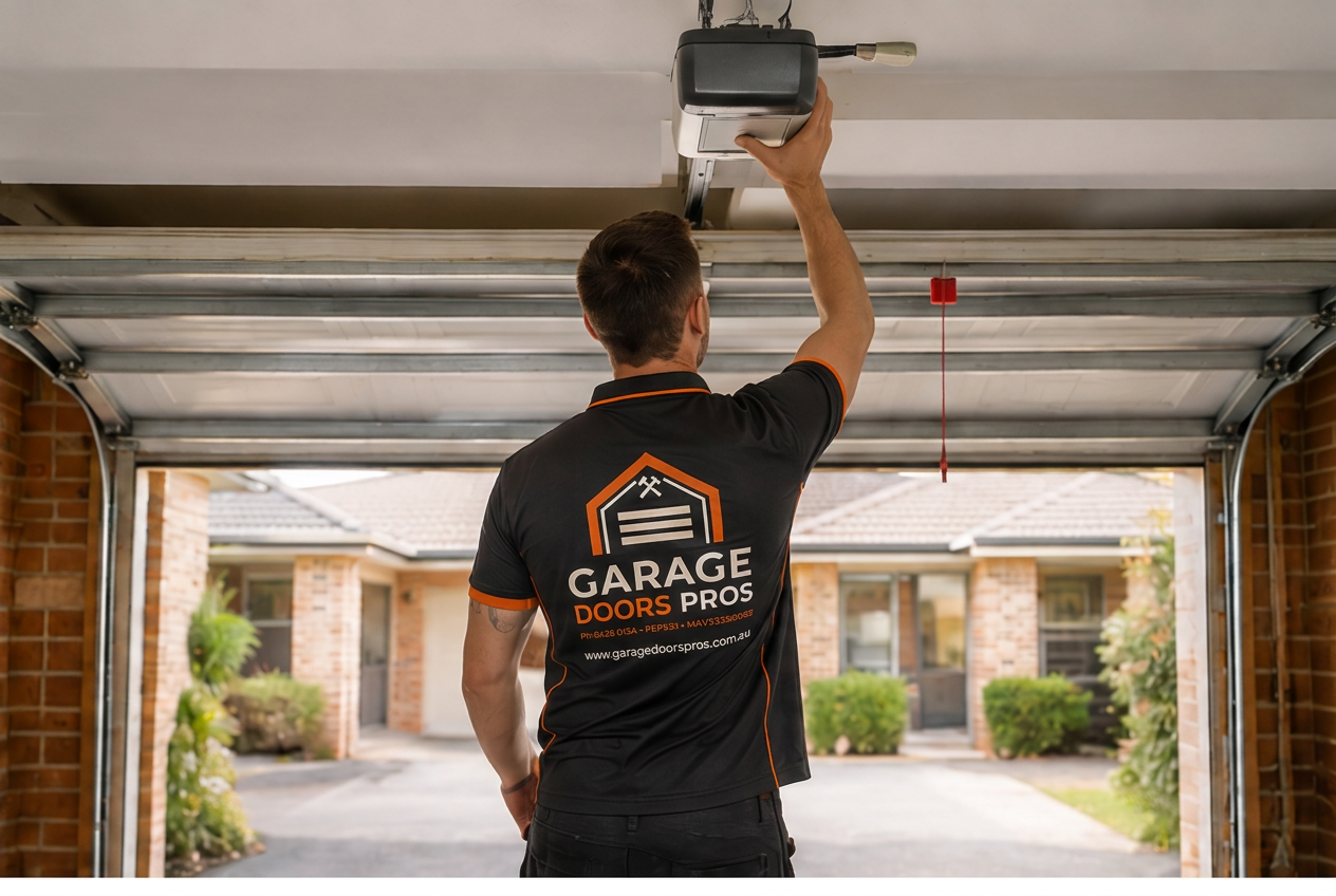 Modern Sydney home with a freshly serviced garage door